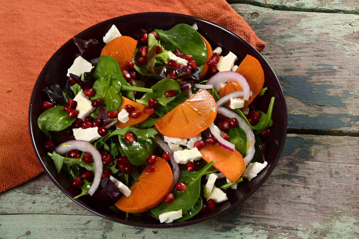 Seasonal Persimmon & Feta Salad